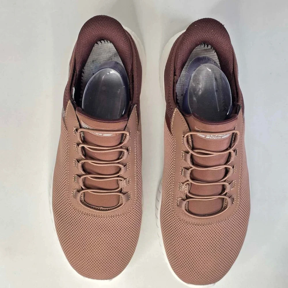 Skechers BOBS Sport Squad Chaos Sneakers Men's 11 Chocolate Brown Slip-Ins Shoes